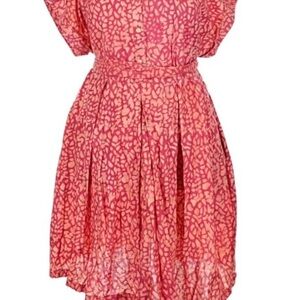 Anthropologie Pink Patterned Dress